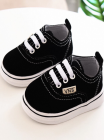 Кросівки-кеди для немовляти чорні з білою підошвою VNS
